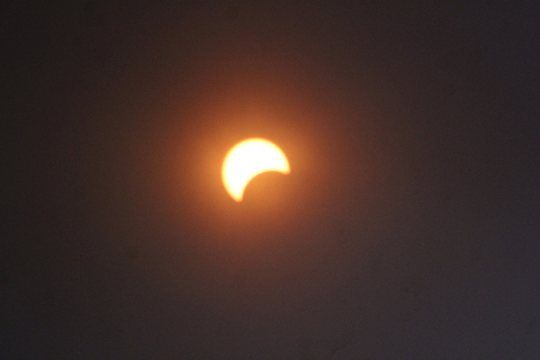The eclipse as seen from Brooks Park.