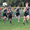 A group of Nauset runners, including Will Crowell (2528) and Ethan Koufos (2535), keep pace with Barnstable at the start of the boys race on Oct. 10 at Barnstable. BRAD JOYAL PHOTOS