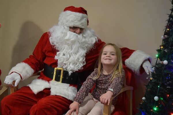 All grins with Santa.