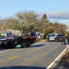 There were no serious injuries in this roll-over accident on Route 28 in North Chatham Tuesday morning. ALAN POLLOCK PHOTO