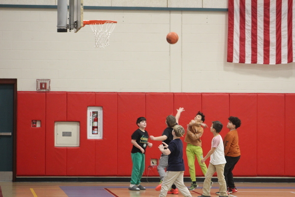 Youngsters were enjoying a game of basketball in the community center gym on Thursday afternoon. WILLIAM F. GALVIN PHOTO